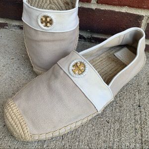 Tory Burch Canvas Slip-on Shoes Size 8.5